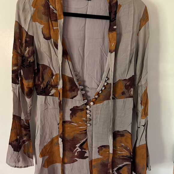 Floral long sleeve mini dress - Picture 4 of 4